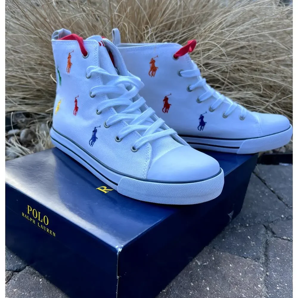 New! Polo Ralph Lauren high top sneakers unisex 6.5kids/6.5 mens/8.5 womens